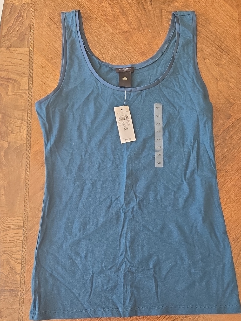 Ann Taylor Scoop Neck Tank Top - Teal